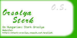 orsolya sterk business card